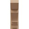 Ekena Millwork 7 1/2-in W x 22-in D x 22-in H Balboa Slat Rough Cedar Woodgrain TimberThane Outlooker, Primed Tan OUTUR075X22X22BOA24RCPR - alternate 3